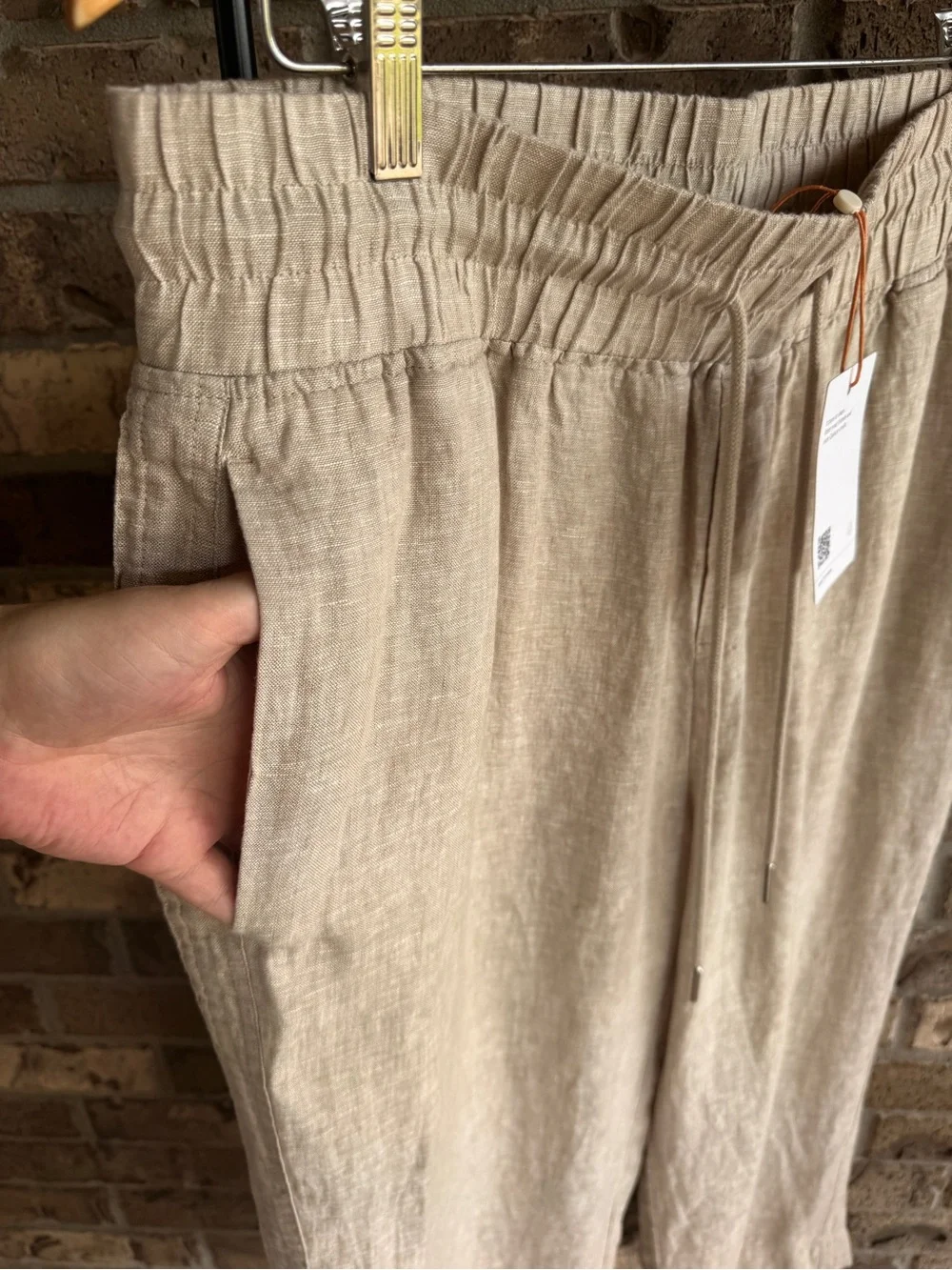 Quince 100% European Linen Wide Leg Pants Size XL